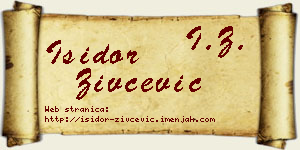 Isidor Živčević vizit kartica